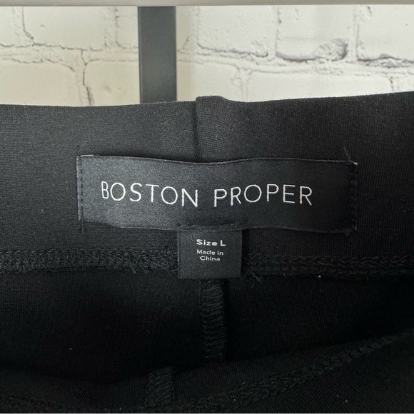 Boston Proper Ponte Knit Pull On Legging Black Size Large - Picture 2 of 7